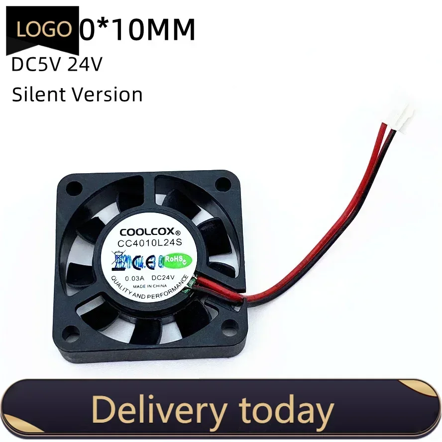 COOLCOX DC5V 24V 4010 40*40*10 мм охлаждающий вентилятор с гидравлическим подшипником