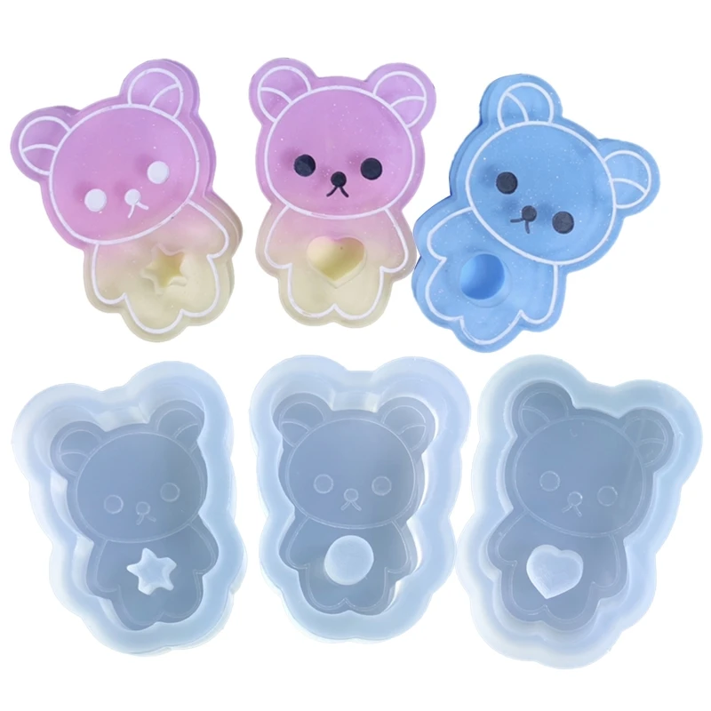 

Милый маленький медведь с зыбучим песком, искусственный бриллиант, ювелирные изделия, брелок, подвеска, литые инструменты