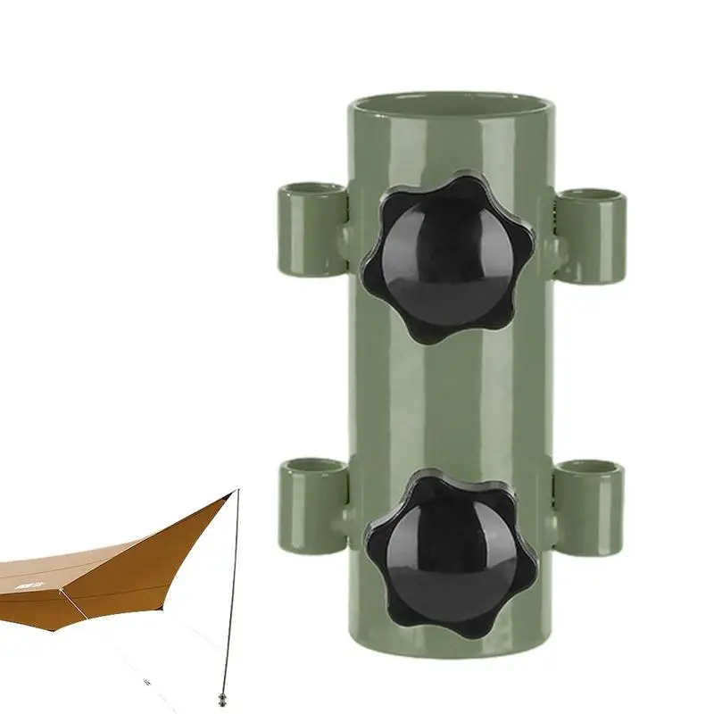 

Awning Rod Holder Reinforced Awning Poles Stand Windproof Portable Tent Fixed Tube Tarp Poles Fixator For Fishing Hiking Camping