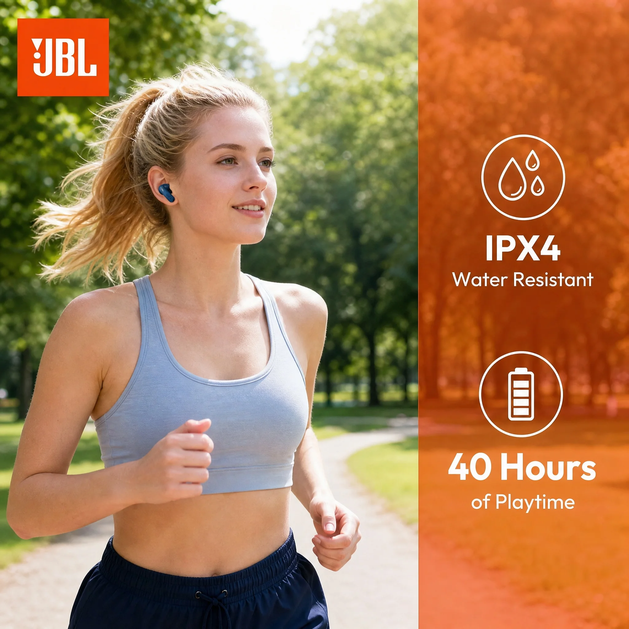 Фото Беспроводные стереонаушники JBL Tune 230NC TWS с глубокими басами, Bluetooth, для спорта и музыки, T230NC №1
