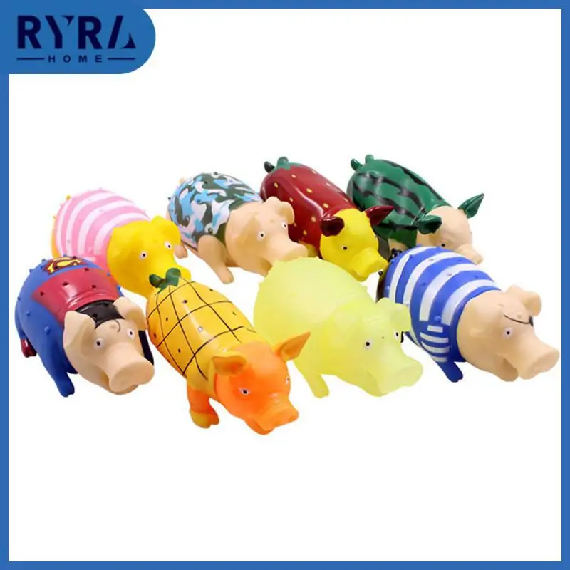 

Cute Pig Shape Dog Sound Toys Wear And Bite Resistant Vocal Tube Pet Chewing Toys Not Afraid Of Evil Stupid And Cute Pet Toys