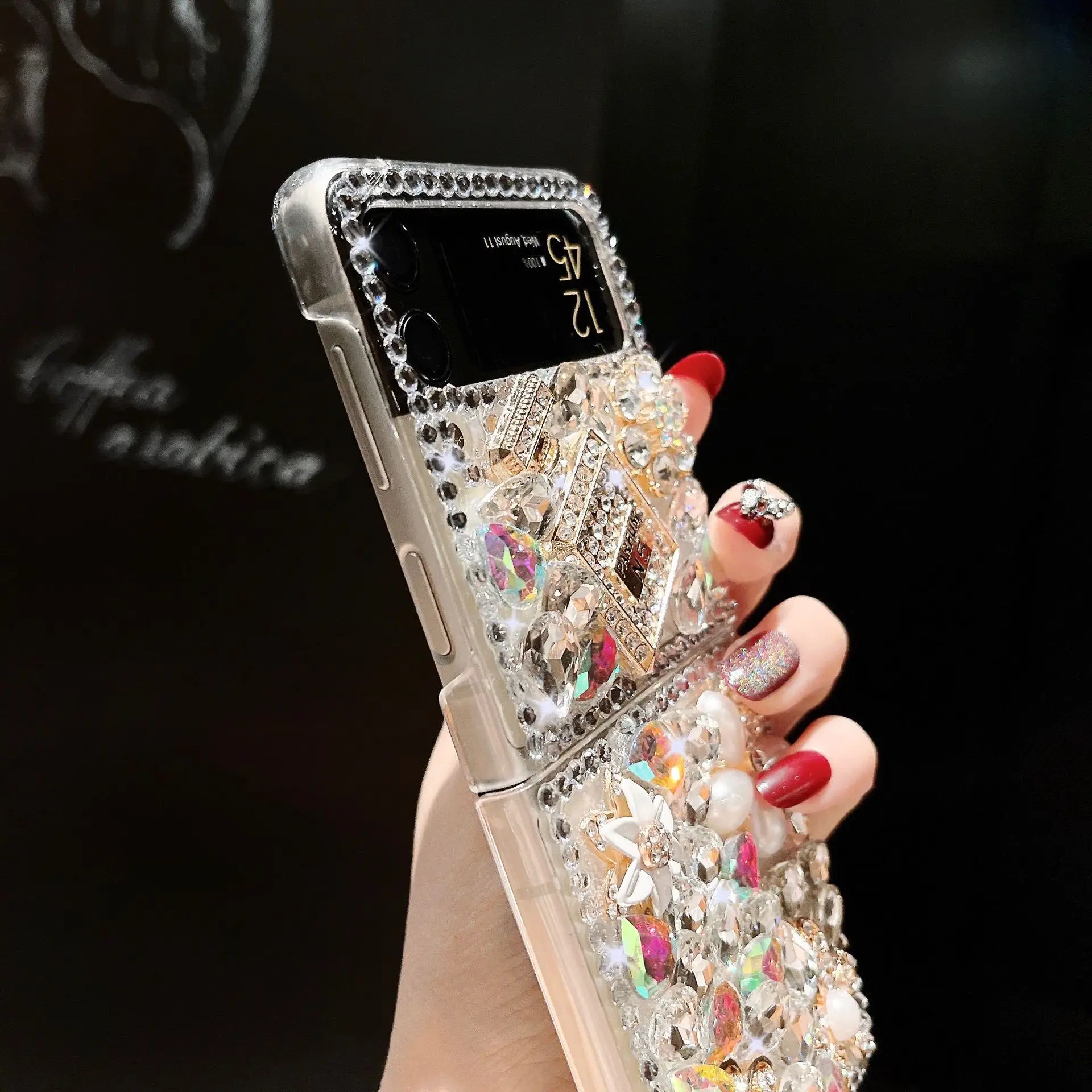 Роскошный разноцветный чехол для телефона с изображением флакона духов и