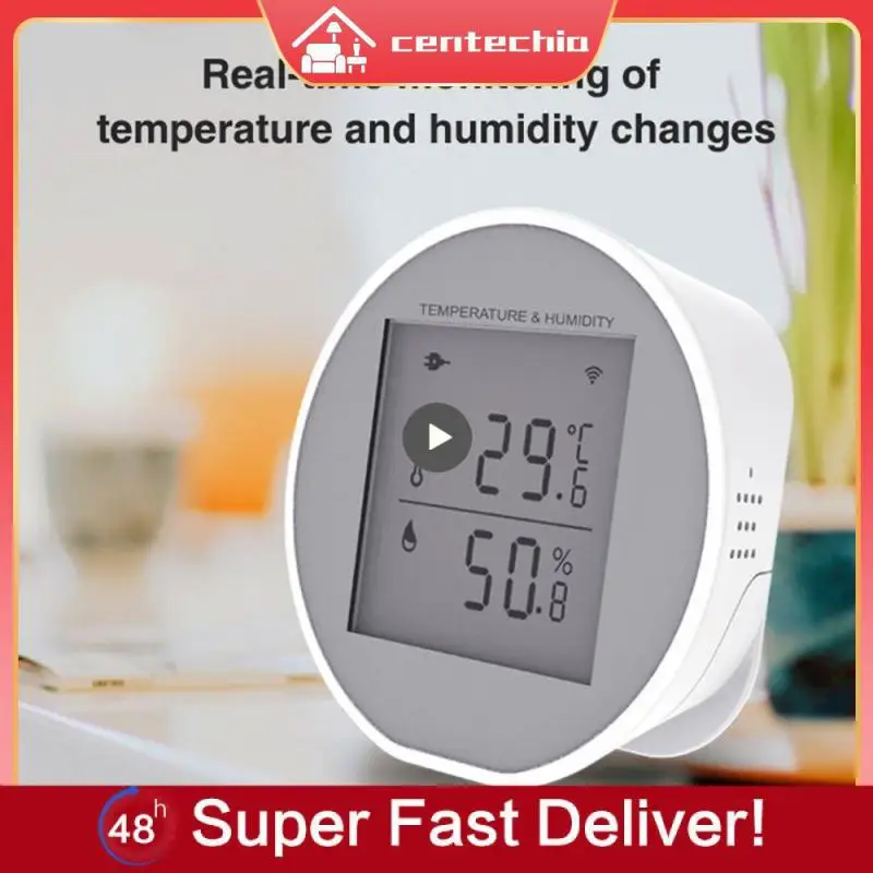 

For Air Conditioner With Temperature And Humidity Temperature Sensor Lcd Infrared Remote Control Tuya Smart Indoor Hygrometer