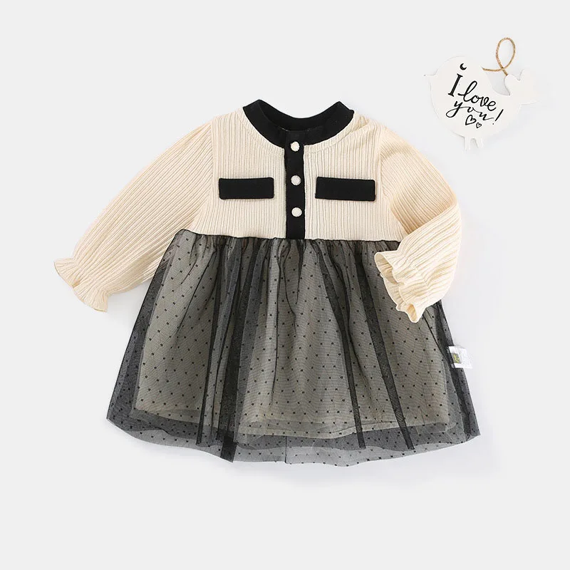 

MILANCEL Baby Dress Autumn New Infant Sweet Long Sleeve A-line Dress