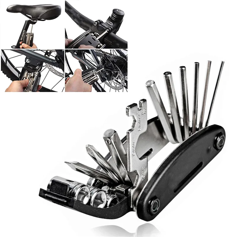 

16 in 1MTB Mountain Bike Portable Socket Universal Wrench Bicycle Multi-Function Tool Screwdriver Motorcycle Bicycle Repair Tool