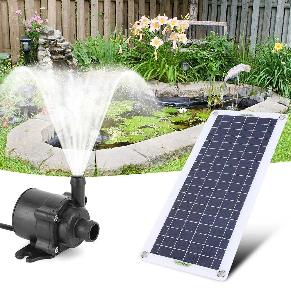 

50W 18V Brushless Solar Water Pump Outdoor Waterfall Fountain Garden Solar Panel Powered Water Pump Kits Watering Motor System