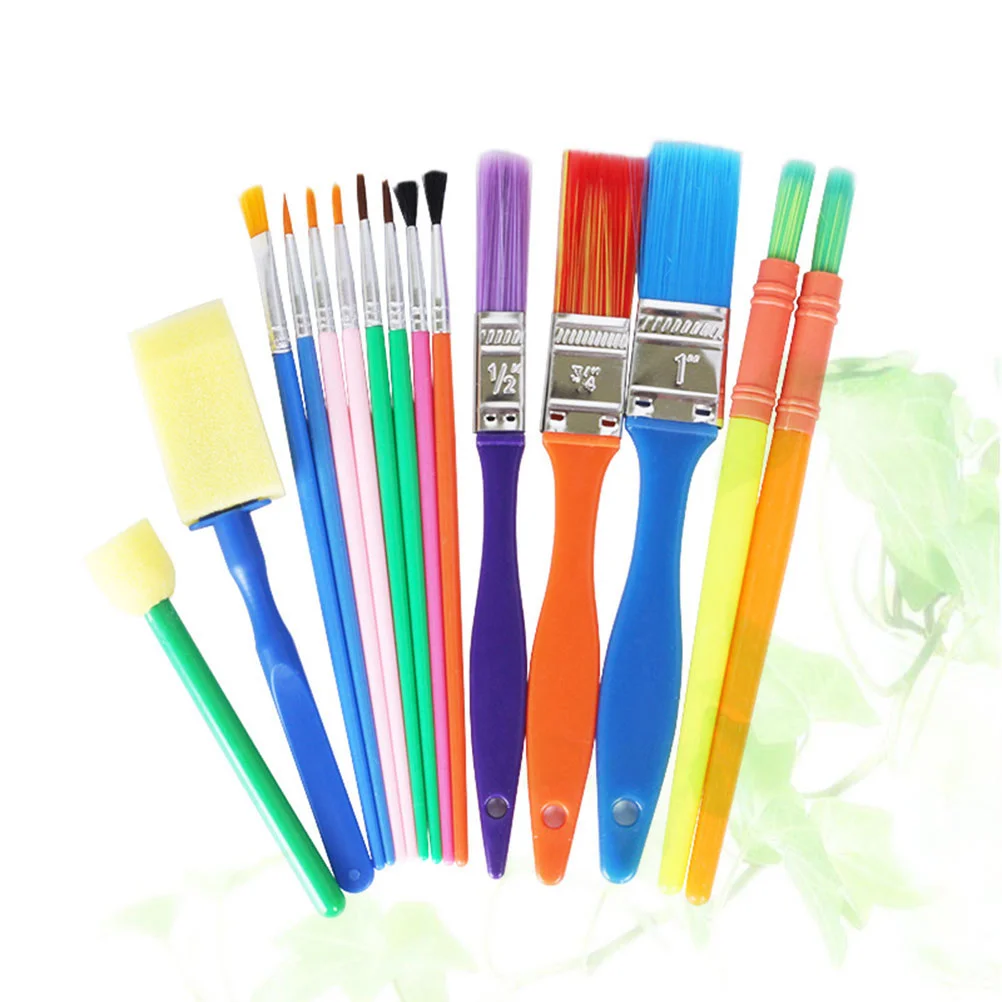 

Pcs Painting Brush Plastic Handle Kid Color DIY Painting Washing Graffiti Tools Early Education Creative Toys (Random Color)