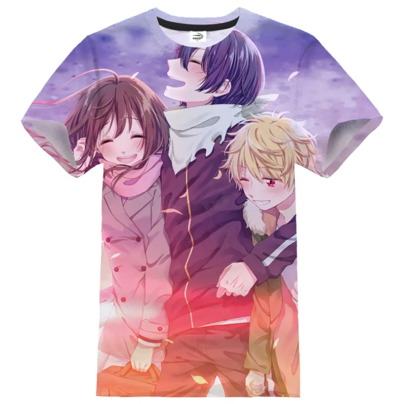 

Футболка Haikyuu большого размера с 3D принтом аниме норагами, мужская и женская спортивная повседневная Уличная одежда, футболки, модные топы с круглым вырезом, одежда унисекс