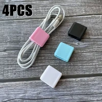 4pcs universal cable wire storage clip desk tidy organizer cable winder portable wired earphone data cord storage buckle clip