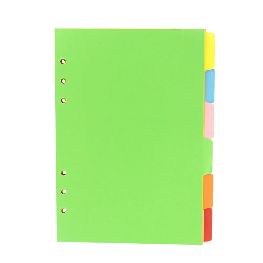 

6 Dividers Colored 6-Holes Creative Filler Project Classified Lables for Planner Notebook