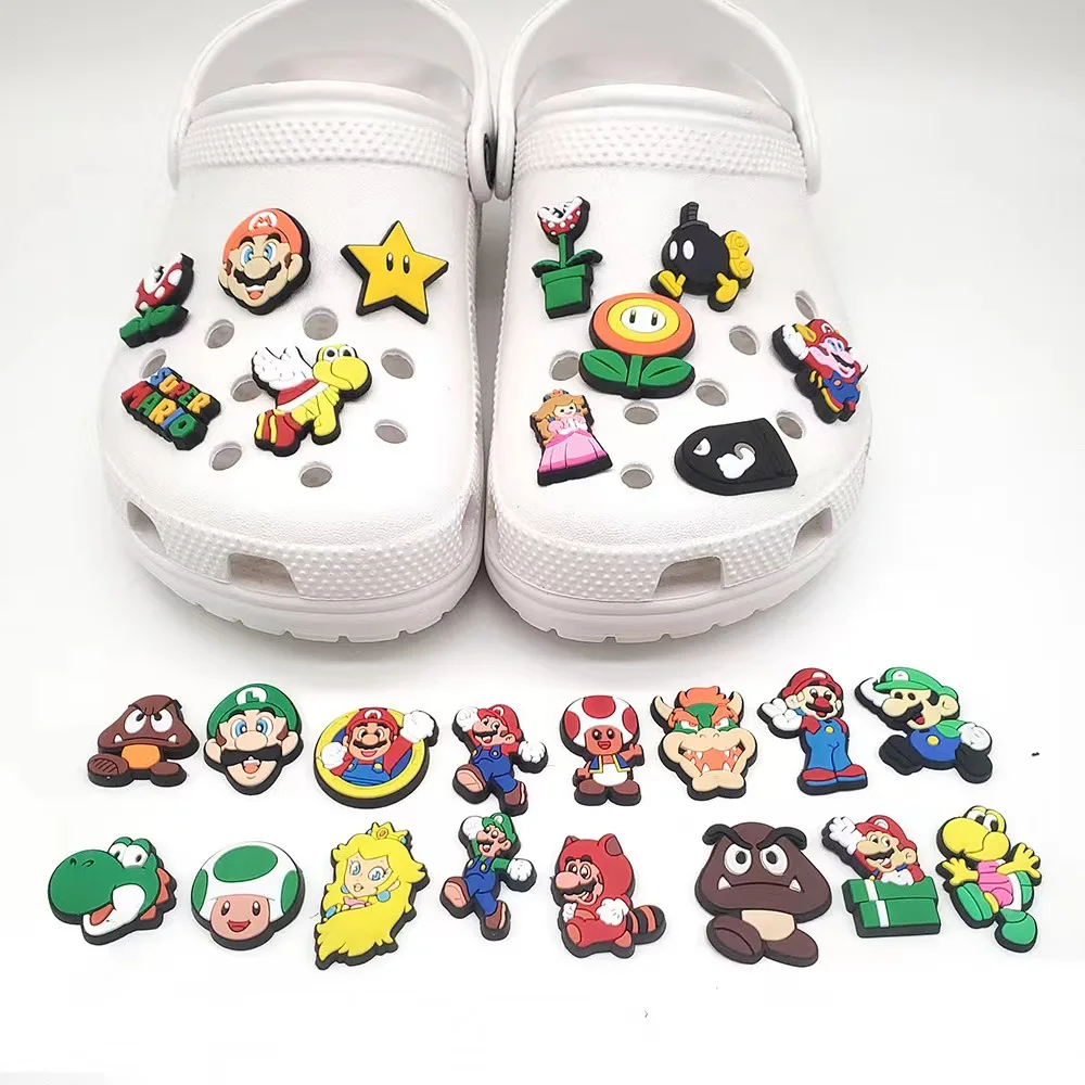 6/27pcs Cartoon Anime Croc Shoe Charms Shoe Buckle Decoration Children's Favorite Party Gifts Holiday Gifts Sandals Accessories