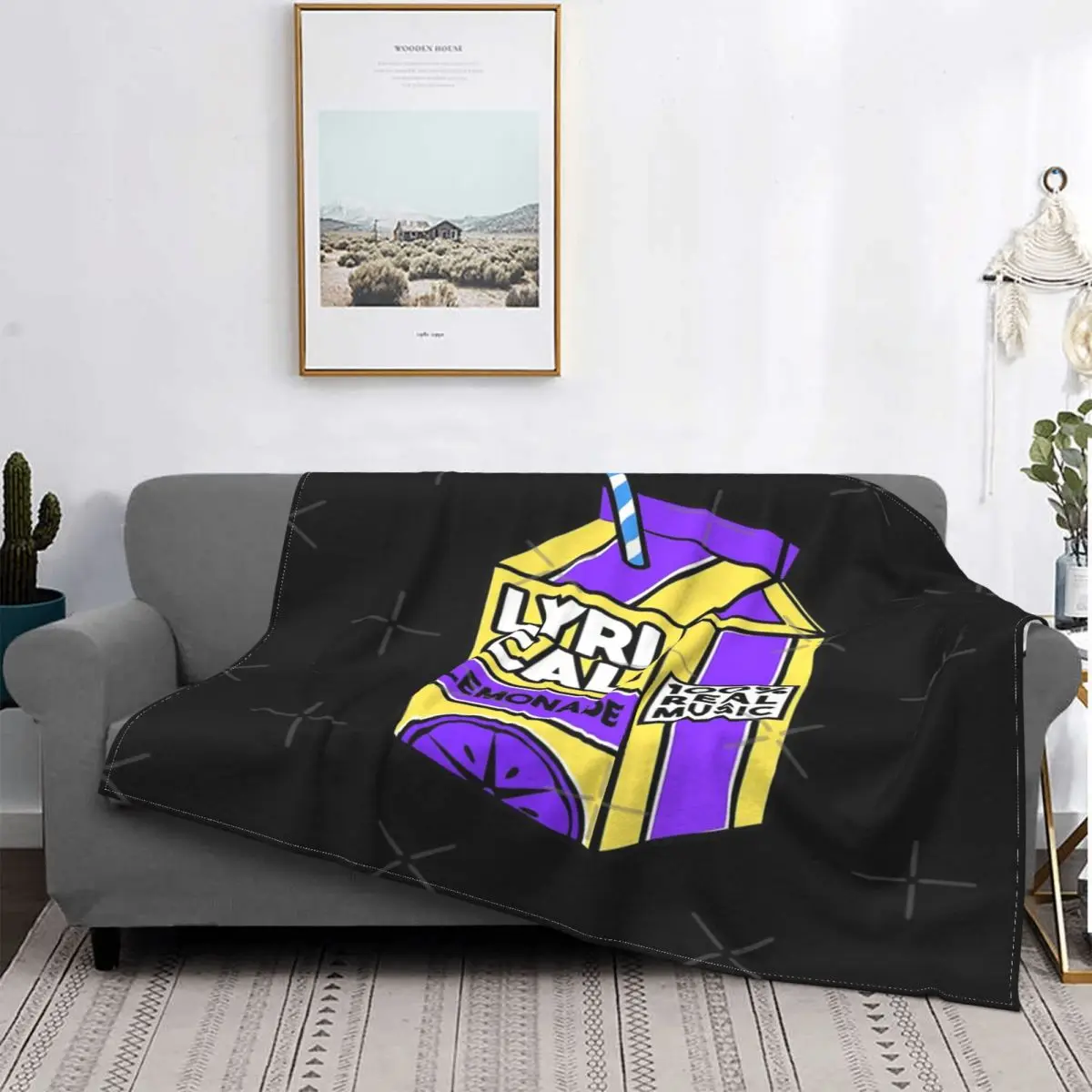 

Manta de Lemonade Lyrical 100 Real Music 1, colcha de cama a cuadros, manta Thermal, fundas de cama de Winter