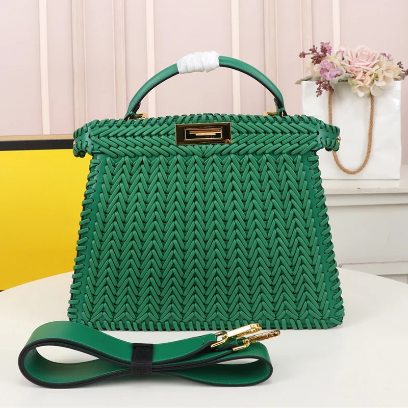 New Vintage Handwoven Leather Handbag Fashion Women's Bag Designer Shoulder Bag High Capacity Crossbody Bag 2023 Shopping Bag