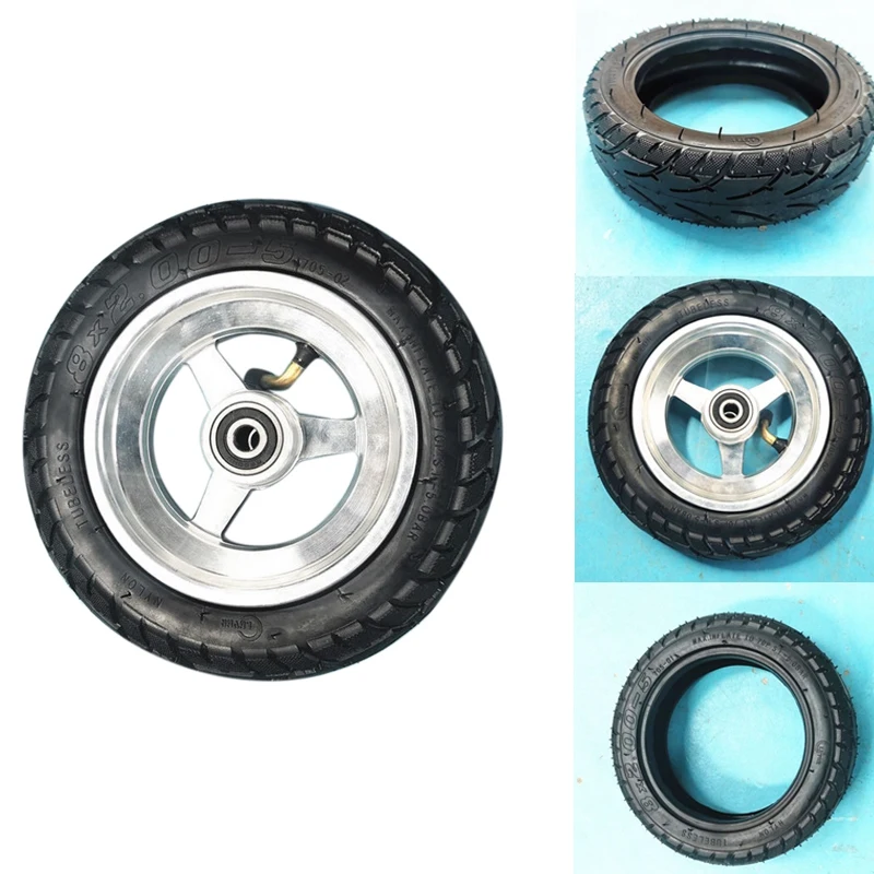 8X2.00-5 Tubeless Wheel DIY 8X2.00-5 Vacuum Wheel With Alloy Hub For KUGOO S1 S3 Electric Adult Scooter