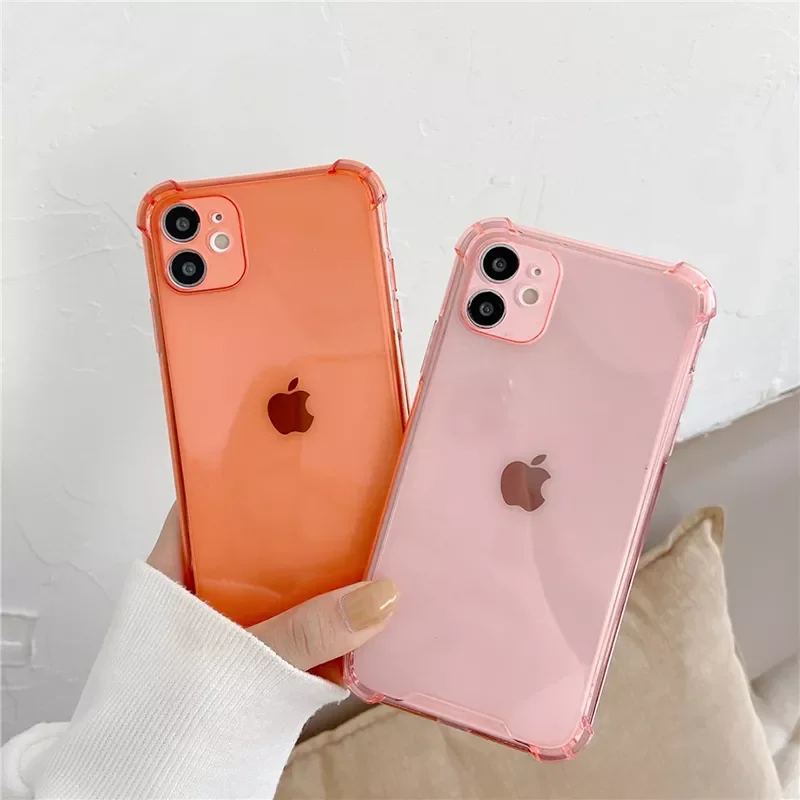 

Free Shipping Original Lens Silicone Protection Phone Case For iPhone 12 11 Pro Max X Xr Xs 7 8 6s Plus SE 2020 12 Mini Case Sil