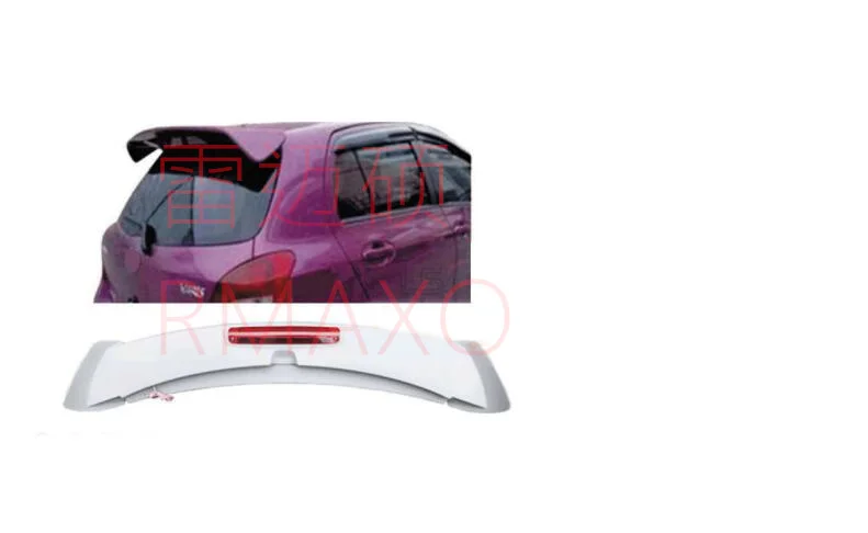 Спойлер для хэтчбека Yaris 2008-2013 Toyota vitz whit спойлер на фонарь ABS Пластиковый материал
