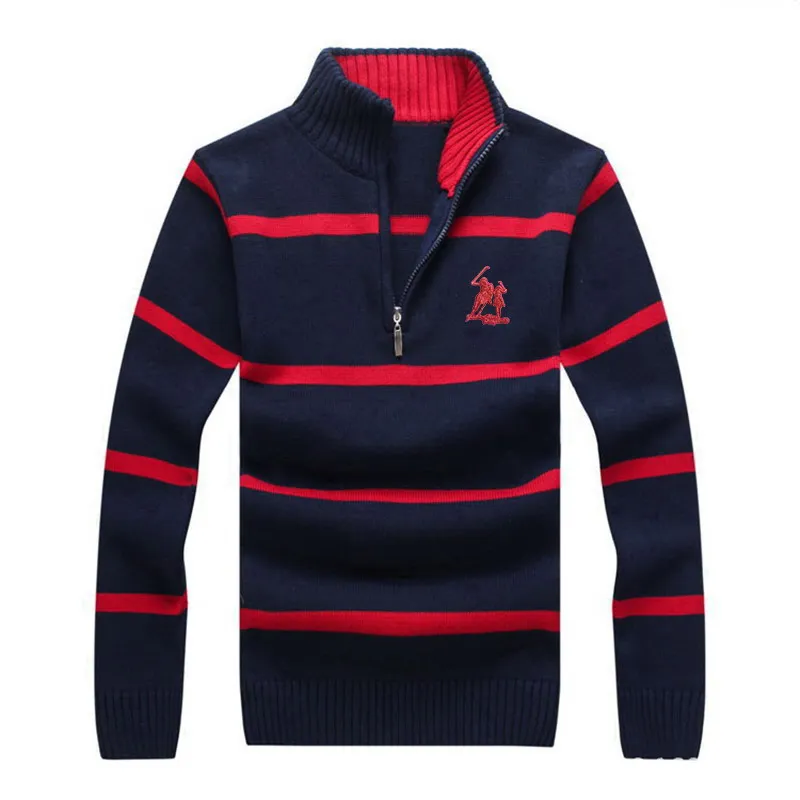 

Мужской свитер на молнии, с вышивкой «Большая Лошадь», 100% хлопок