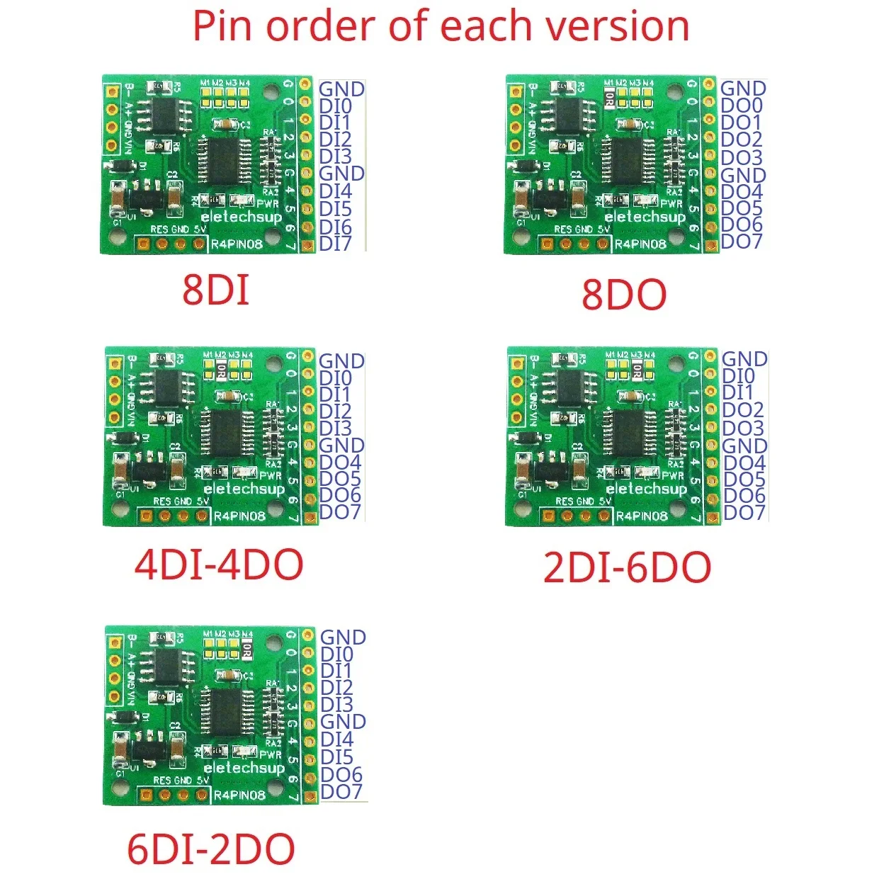 8ch DC 5-24V 2 54 MM Pin RS485 Многофункциональный фотомодуль Rtu входной и выходной контроль