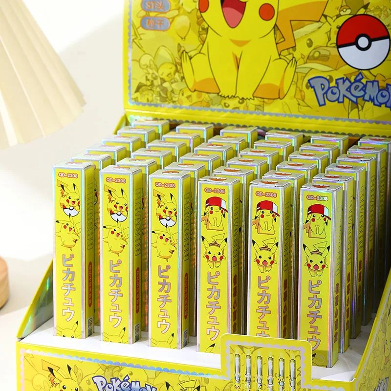 Набор Гелевых Ручек Sanrio Pokemon 18/36 Шт. Черные Школьные И Офисные Канцелярские