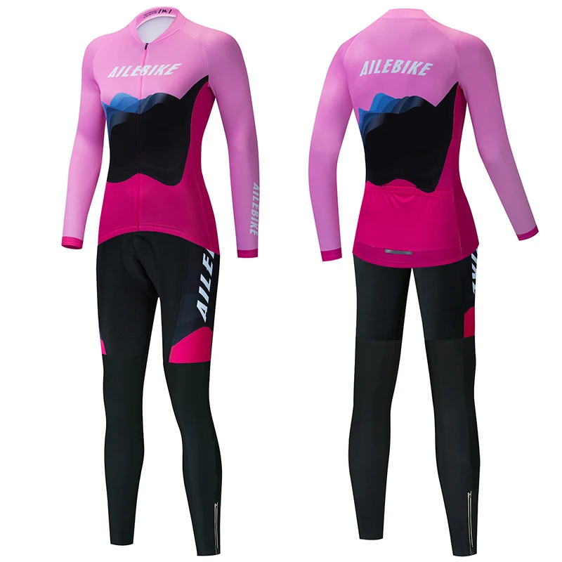 

Mountain bike riding suit long-sleeved women's top spring, summer and autumn breathable riding suit road bike bike downhill suit