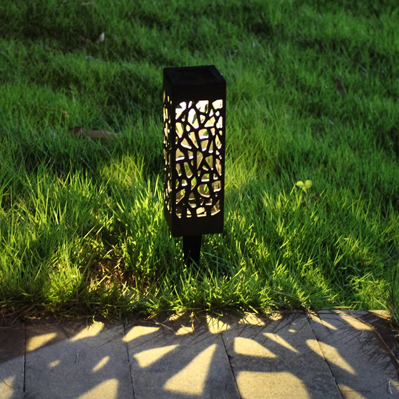 

Creatives Light Control Induction Lawn Garden Light Hollow Outdoor Waterproof Solar Light Path Square Landscape Lawn Lights