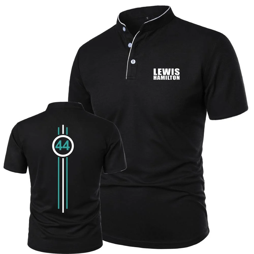 Рубашки поло Lewis Hamilton 44 топы футболка легкая сетчатая хлопковая модная мужская с