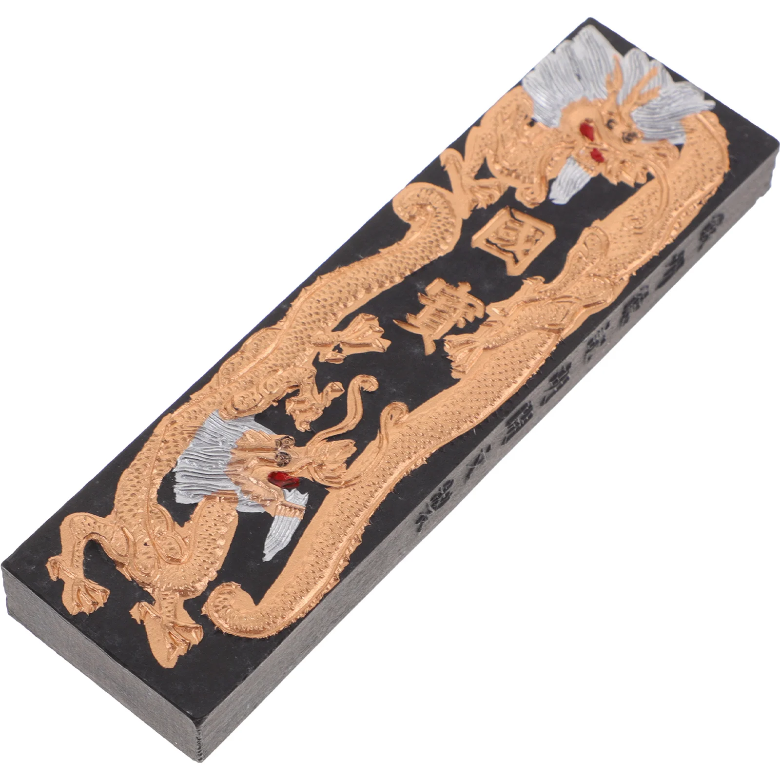 Ink Stick Soot Block Calligraphy Painting Tool Practical Traditional Writing Product and Ribbon