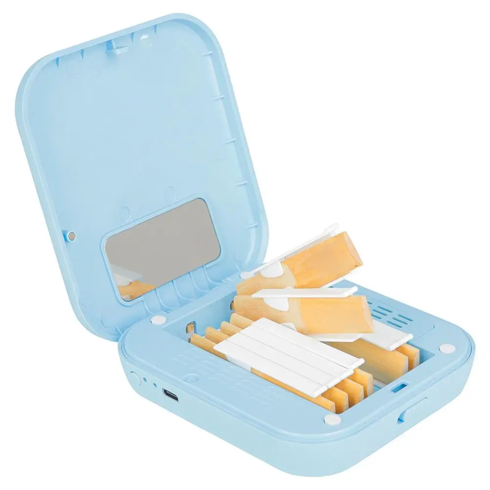 

Reeds Sterilizing Case Saxophone Clarinet Mouthpiece Cleaning Uv Disinfection Reeds Storage Box With 8 Grids