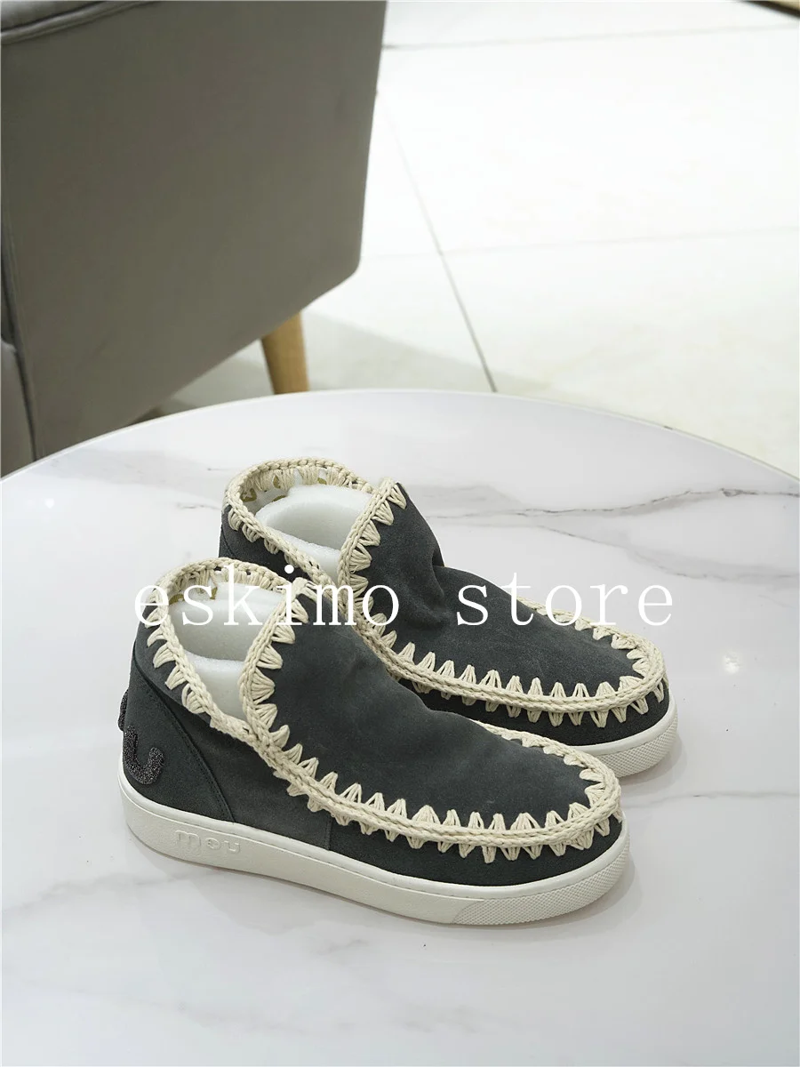

summer eskimo sneakers women shoes monochrome glitter logo original handmade weave ladies casual shoes