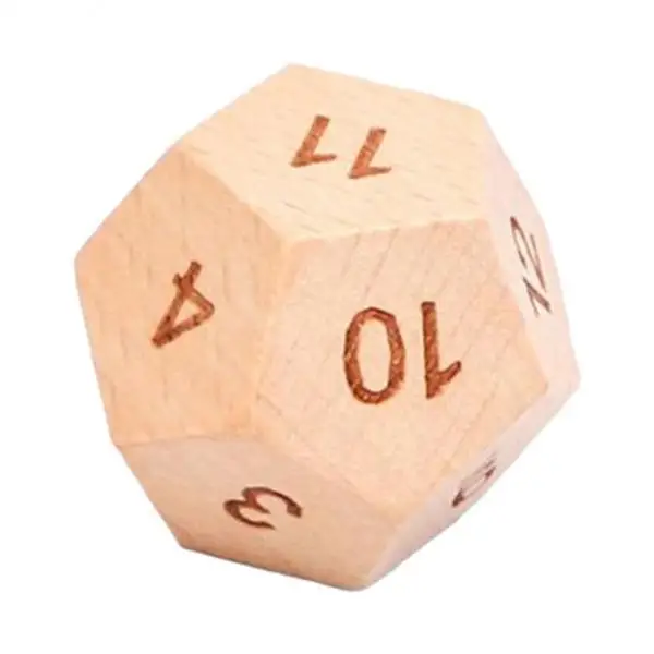

2X Wooden D12 12 Sided Dice Table Game PRG DND MTG Dice for Board Games