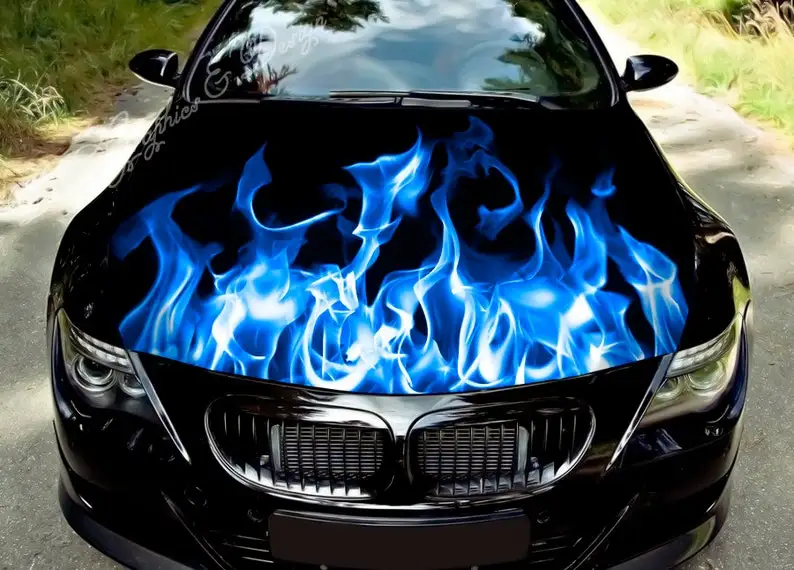 

Car Hood Decal, Fire, Flame, Vinyl, Sticker, Graphic, Wrap Decal, Truck Decal, Truck Graphic, Bonnet Decal, Skull, F150