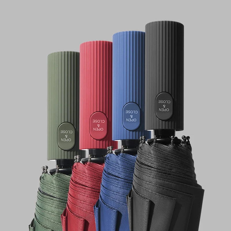 

Качественный автоматический складной зонт для мужчин и женщин, зонт для фотосъемки, Солнечный дождливый зонт, алюминиевый водонепроницаемый деловой зонт