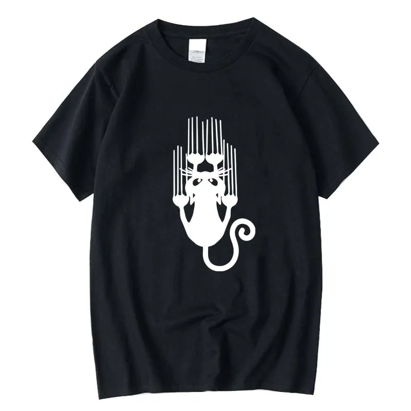 

Men's top quality 100% cotton short sleeve cat print men T shirt casual o-neck men tshirt summer t-shirt male men tee shirts top