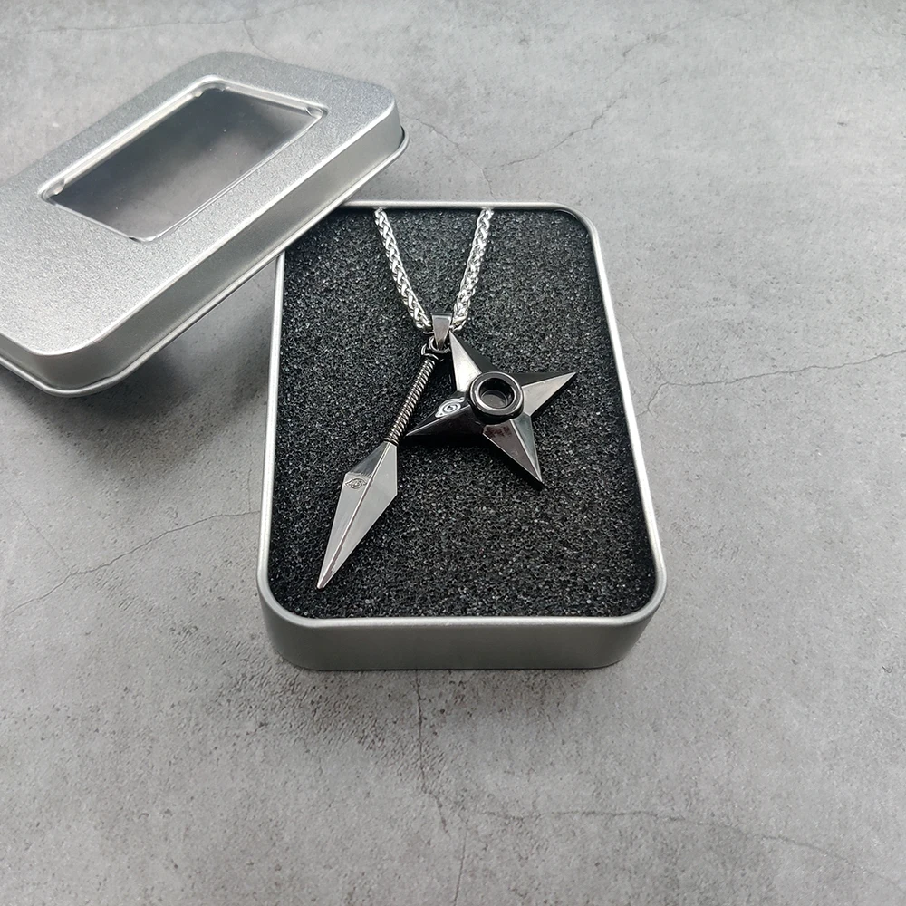 Ожерелье с подвеской Kunai Shuriken для женщин 2022 аксессуары японского аниме Наруто