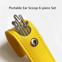 6pcs stainless steel ear scoop portable keychain screw ear scoop ear pick ear pick ear pick tool