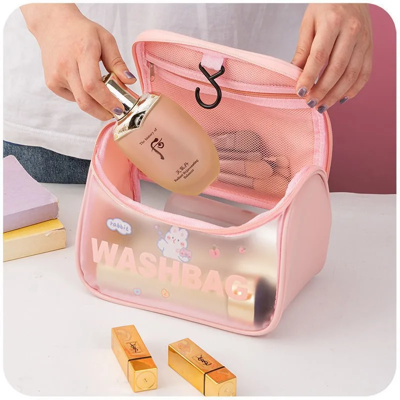 Женская вместительная косметичка из ПВХ дорожная сумка для хранения косметики