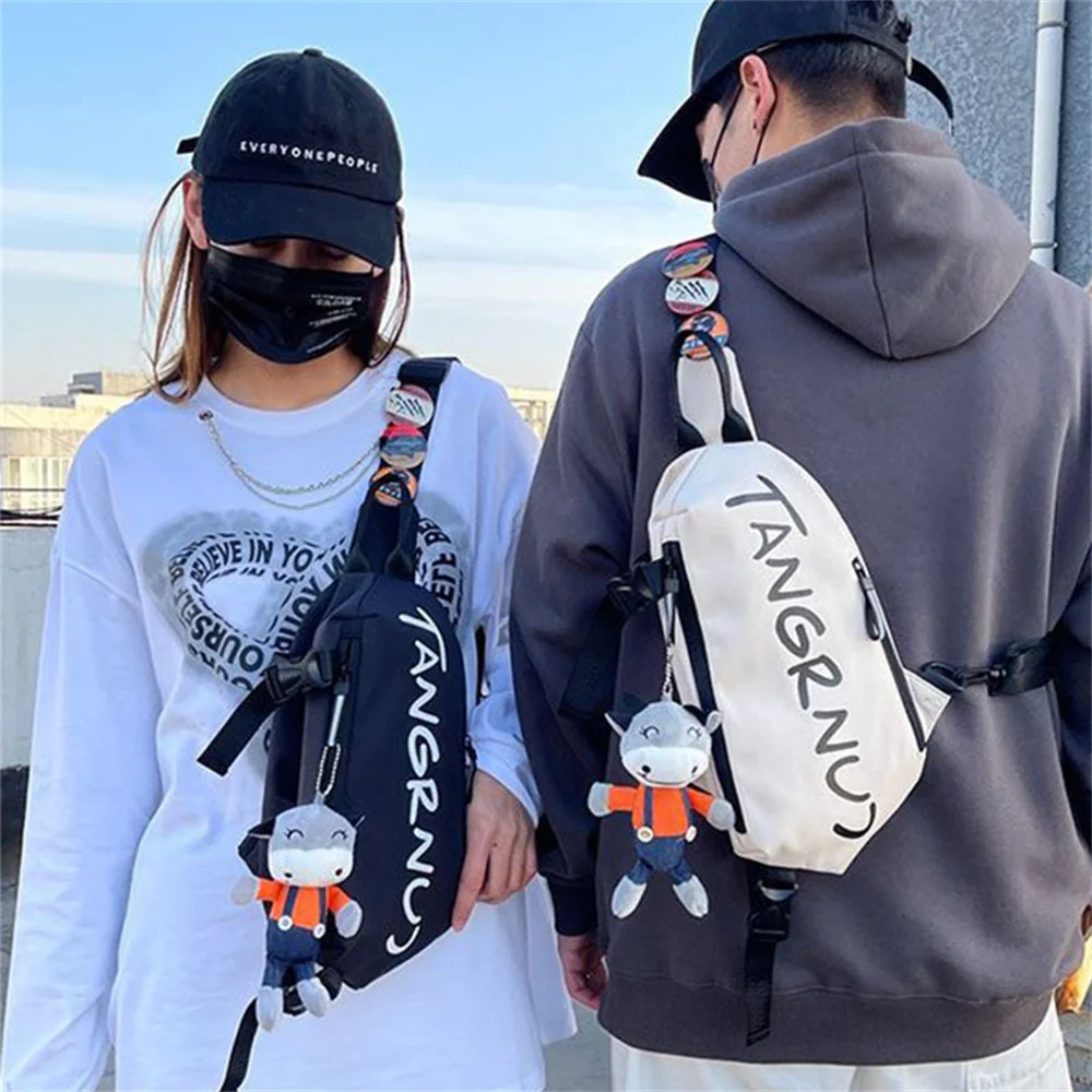 Chest Bag Crossbody Backpack Men Waterproof Oxford Cloth Shoulder Bag Women's 2023 Casual Messenger Bag Unisex Small Bag