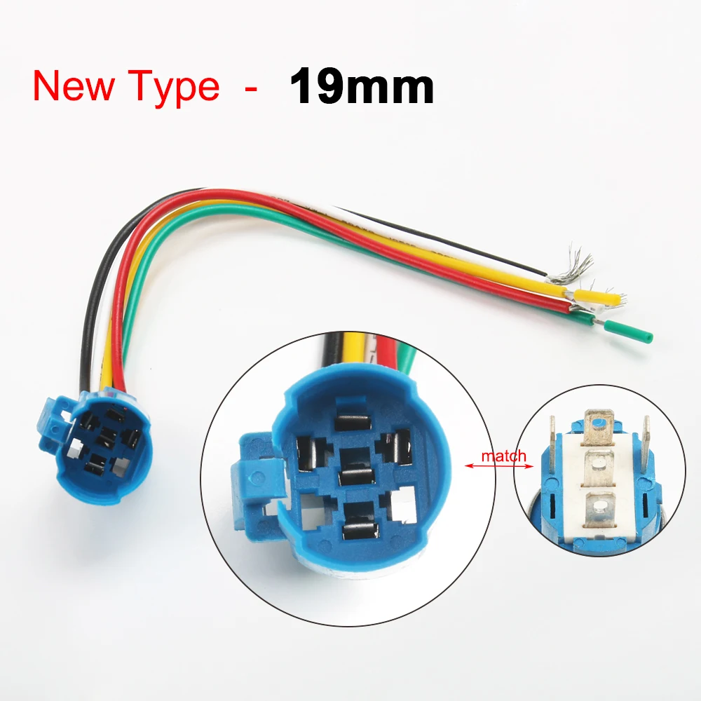 

Металлический кнопочный переключатель DIANQI 19 мм черный