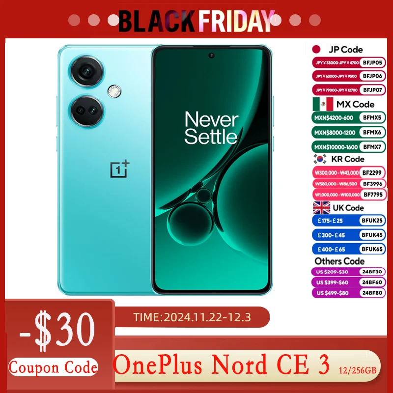 Смартфон OnePlus nord ce 3 5g 12/256ГБ global
