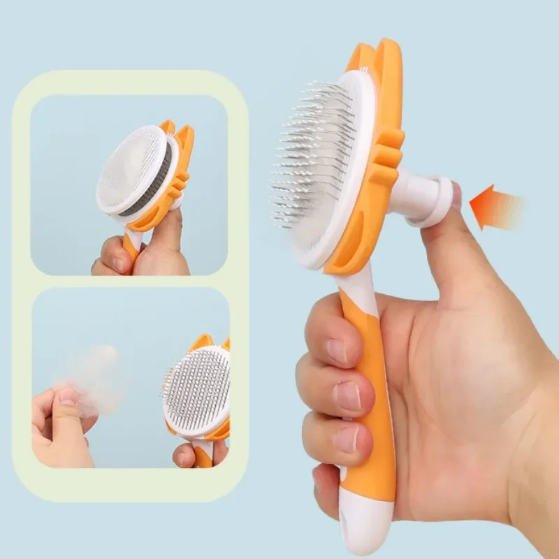 Щетка для собак Самоочищающаяся щетка кошек удаления шерсти домашних животных