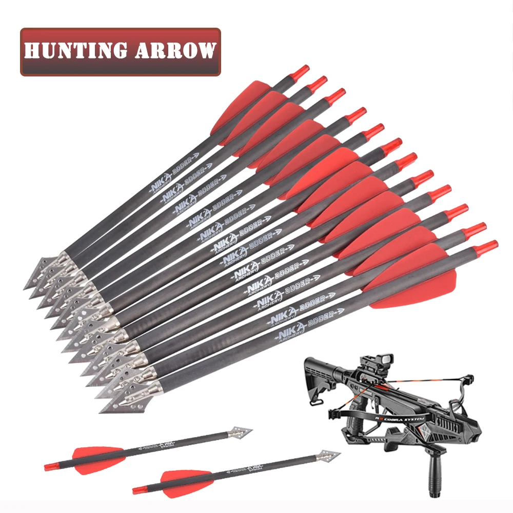 Professional Hunting Arrow 7.5 Inch Archery Crossbow Bolt Fits Pistol Crossbow 50-80 Lbs Outdoor Shooting Training Arrow Accesso