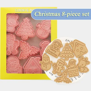 Christmas Cookie Cutters Biscuit Mold Santa Snowman Tree Elk 1