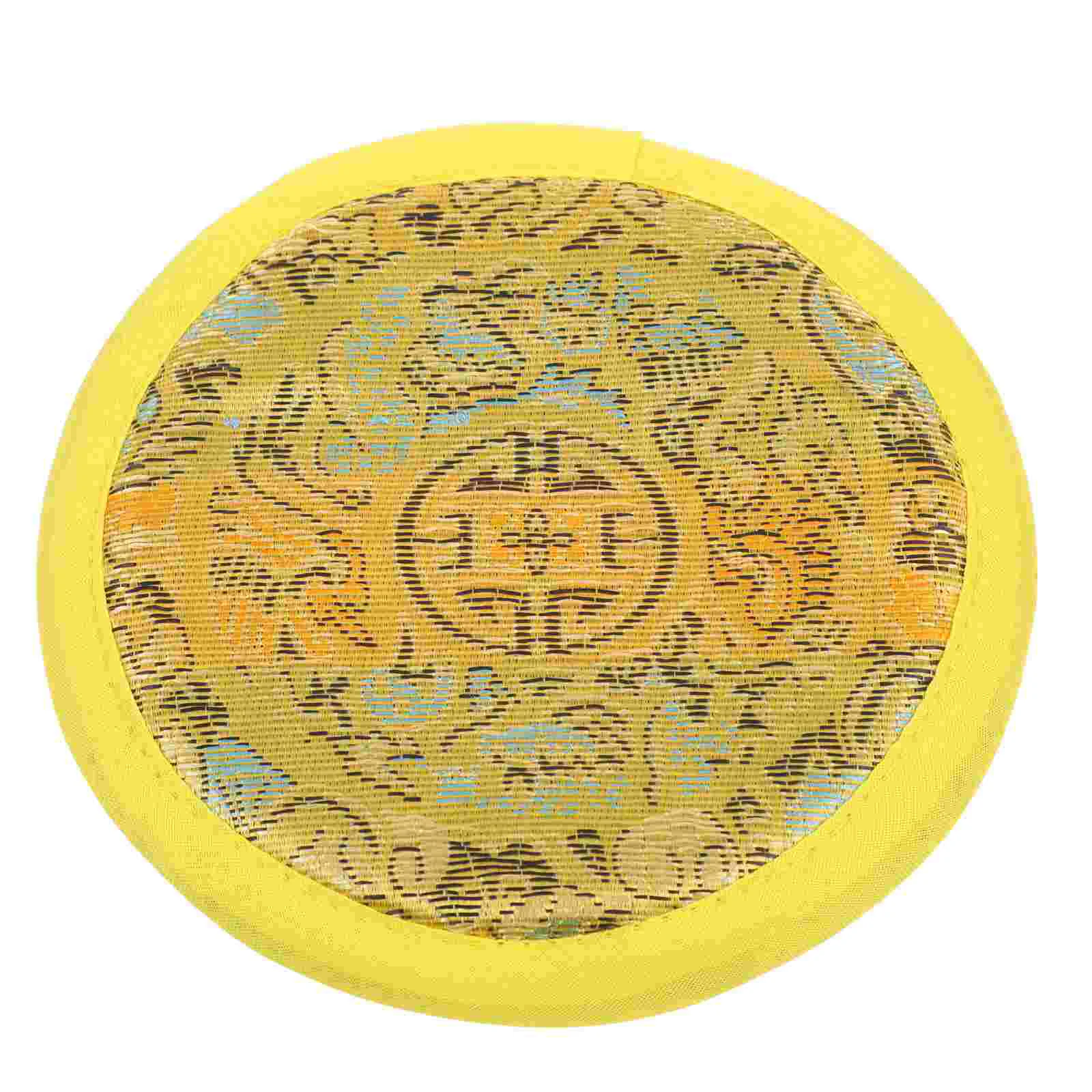 

Embroidered Pillow Buddha Sound Bowl Cushion Cloth Mat Pads Singing Cushions Vintage Ritual Instruments Mats