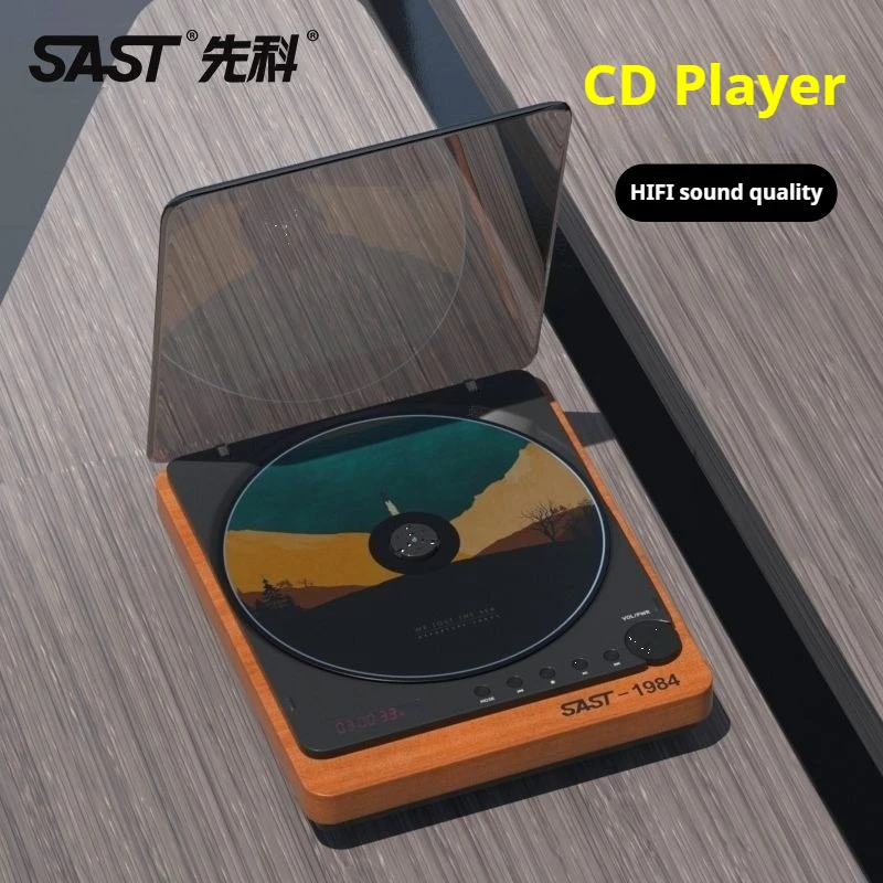 SA058 Деревянный Hi-Fi CD-плеер, Bluetooth-подключение, цифровой оптический выход, воспроизведение без потерь через USB, инфракрасный пульт дистанционного управления (art.: 3920d965a6772) - 3920d965a6772