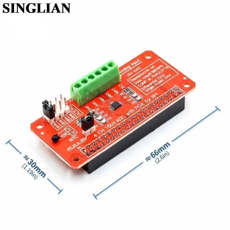 ADS1115 Модуль АЦП 3 В для Raspberry Pi 3/2/B + I2C RPI-ADS1115-ADC аналого-цифрового преобразователя