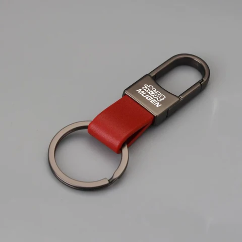 Кожаный брелок для ключей Honda Civic Fit Fk2 Mugen Type R Accord всех лет серии Honda Mugen автомобильные аксессуары