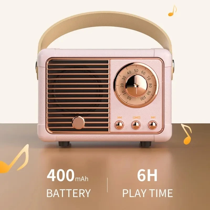 Мини-ретро Bluetooth-совместимый динамик HM11 классический музыкальный плеер звуковое