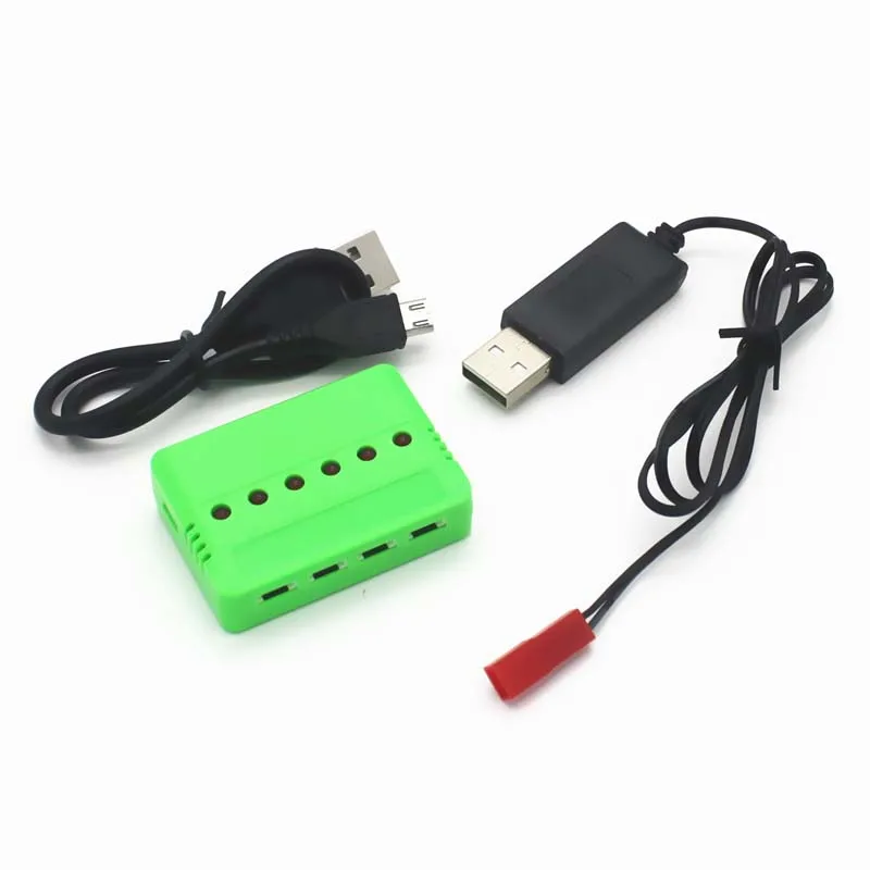 

1PCS 6 in 1 3.7V LiPo Battery USB Charger Adapter JST PH2.0 Plug Charging Converter Cable for RC Model Airplane Drone Parts