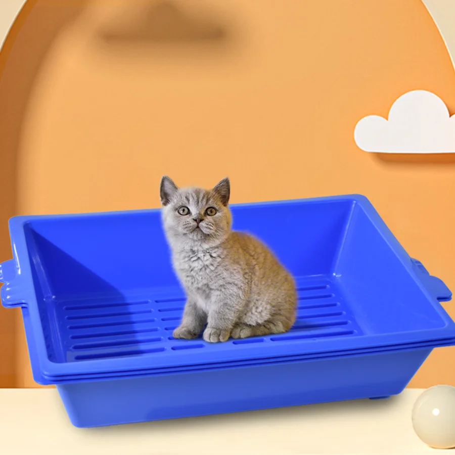 Cats Three Tray Pedestal Blue No Smell Cat Toilet Shovel Free Enclosure Large Kattenbak Pet Products