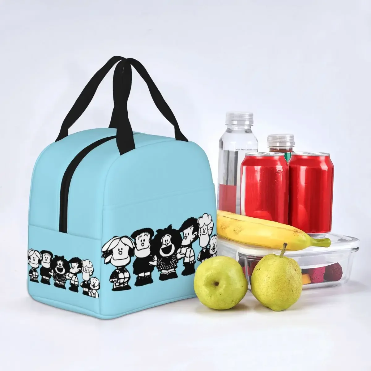 Изолированная сумка для обеда Mafalda и Friends большой контейнер еды Quino Comics Термосумка
